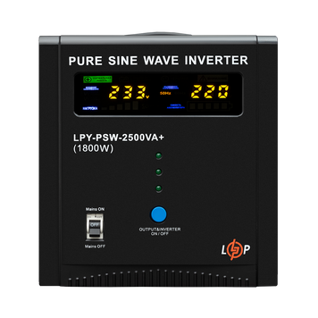 ДБЖ LogicPower LPY-PSW-2500VA+ (1800Вт) 10A/20A з правильною синусоїдою 24V (LP22874) LP22874 &mdash; фото в інтернет-магазині Stab24