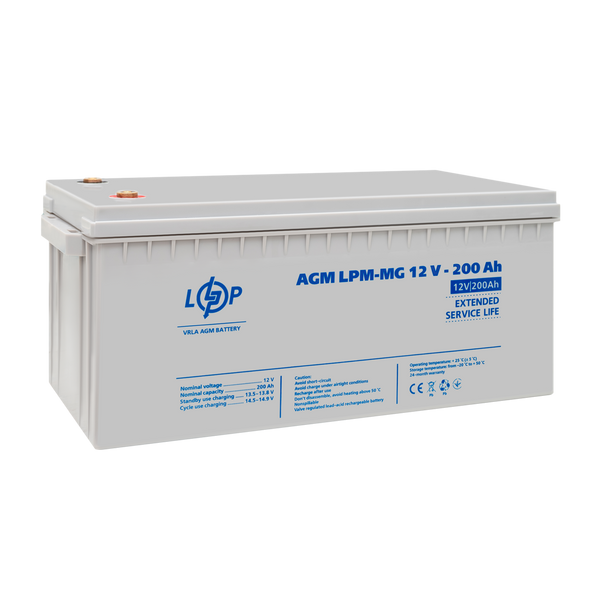 Аккумулятор мультигелевый LogicPower LPM-MG 12V - 200 Ah (LP3875) LP3875 &mdash; фото в интернет-магазине Stab24