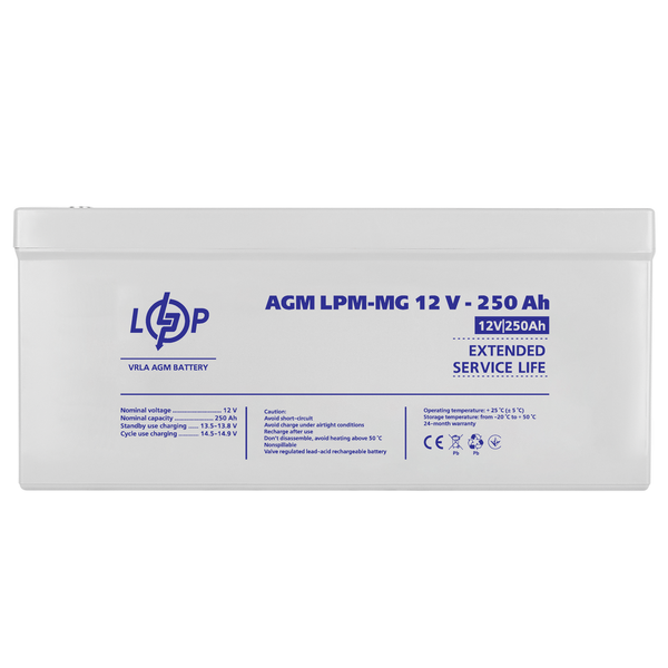 Акумулятор мультигелевий LogicPower LPM-MG 12V - 250 Ah (LP4198) LP4198 &mdash; фото в інтернет-магазині Stab24
