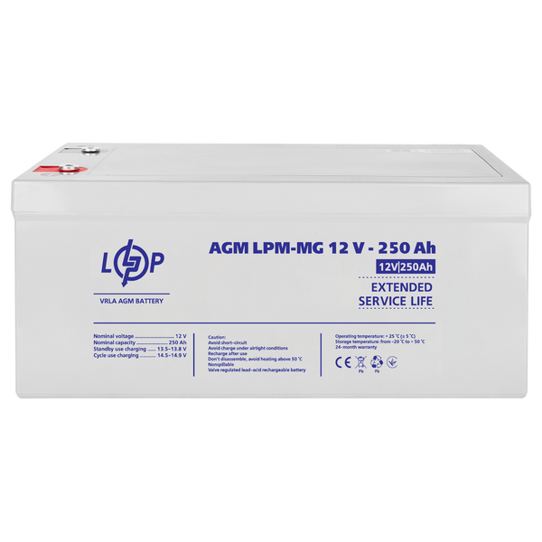 Акумулятор мультигелевий LogicPower LPM-MG 12V - 250 Ah (LP4198) LP4198 &mdash; фото в інтернет-магазині Stab24