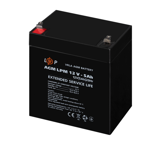 Аккумулятор AGM Logic Power LPM 12V - 5 Ah (LP3861) LP3861 &mdash; фото в интернет-магазине Stab24