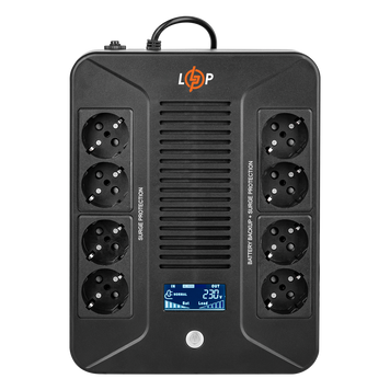 Лінійно-інтерактивне ДБЖ LogicPower LP-800VA-8PS (480 Вт) (LP16161) LP16161 &mdash; фото в інтернет-магазині Stab24