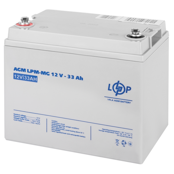 Акумулятор мультигелевий LogicPower LPM-MG 12V - 33 Ah (LP6558) LP6558 &mdash; фото в інтернет-магазині Stab24