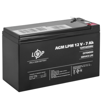 Акумулятор AGM Logic Power LPM 12V - 7 Ah (LP3862) LP3862 &mdash; фото в інтернет-магазині Stab24