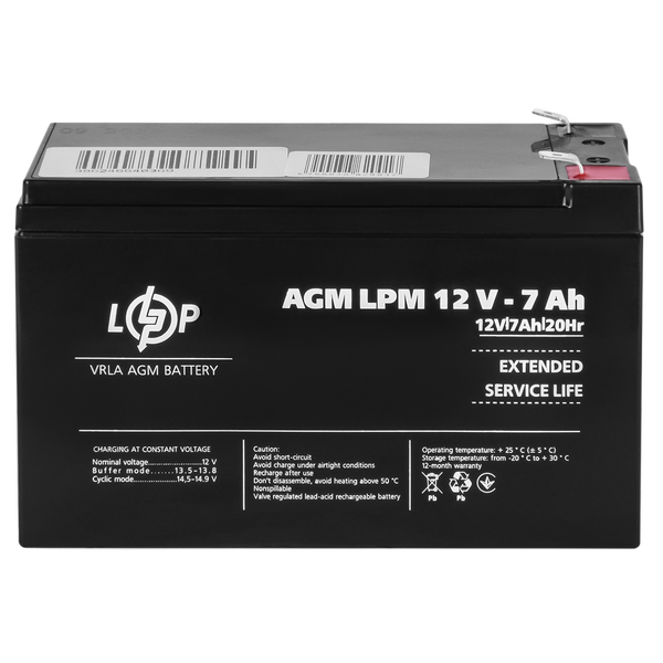 Аккумулятор AGM Logic Power LPM 12V - 7 Ah (LP3862) LP3862 &mdash; фото в интернет-магазине Stab24