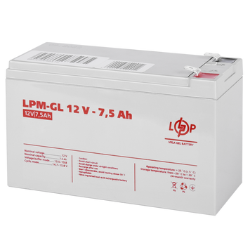 Акумулятор гелевий LogicPower LPM-GL 12V - 7.5 Ah (LP6562) LP6562 &mdash; фото в інтернет-магазині Stab24