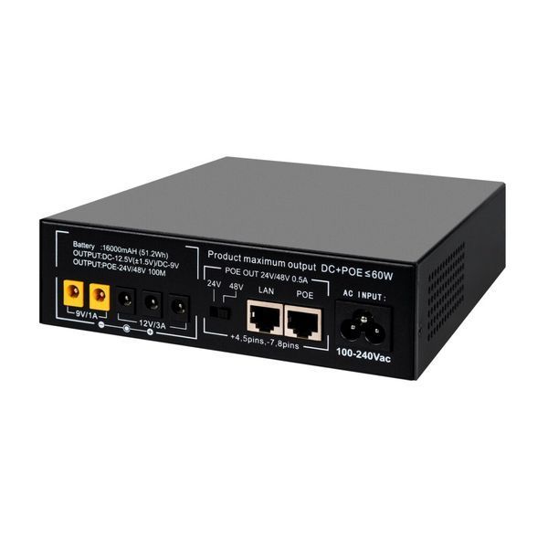 ИБП (источник бесперебойного питания) для роутера 16000 mAh GreenVision GV-701-UPS-DC16-60W (LP22901) LP22901 &mdash; фото в интернет-магазине Stab24