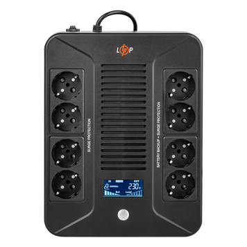 Лінійно-інтерактивне ДБЖ LogicPower LP-1000VA-8PS (600 Вт) (LP16162) LP16162 &mdash; фото в інтернет-магазині Stab24